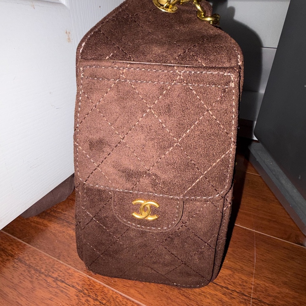 Chic Brown Quilted Chain Shoulder Bag - Picture 4 of 9